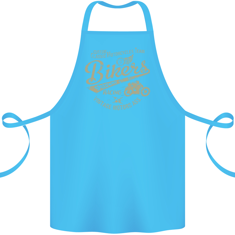 Bikers Speedway Racing Cotton Apron 100% Organic Turquoise