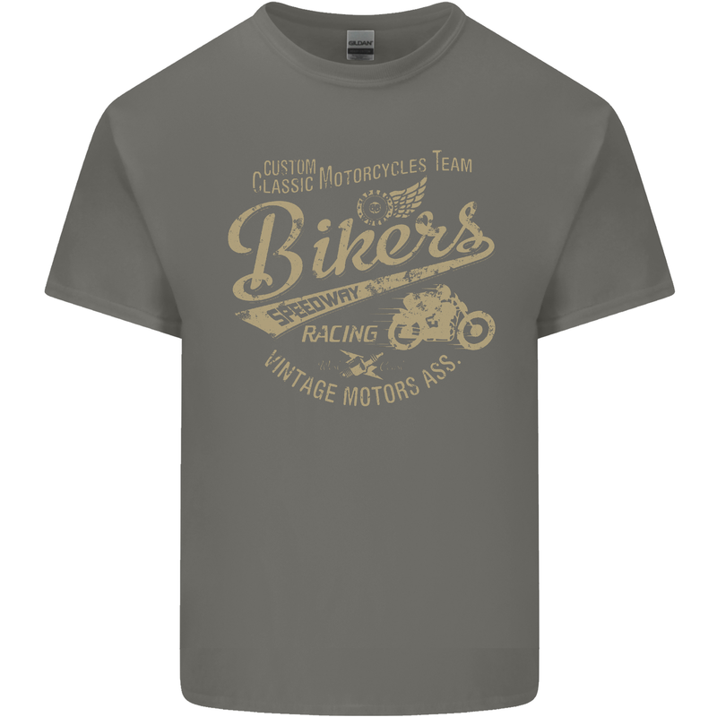 Bikers Speedway Racing Kids T-Shirt Childrens Charcoal
