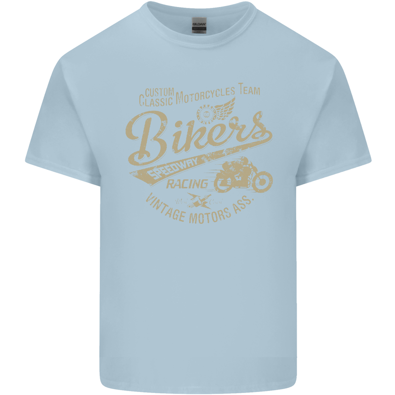 Bikers Speedway Racing Kids T-Shirt Childrens Light Blue