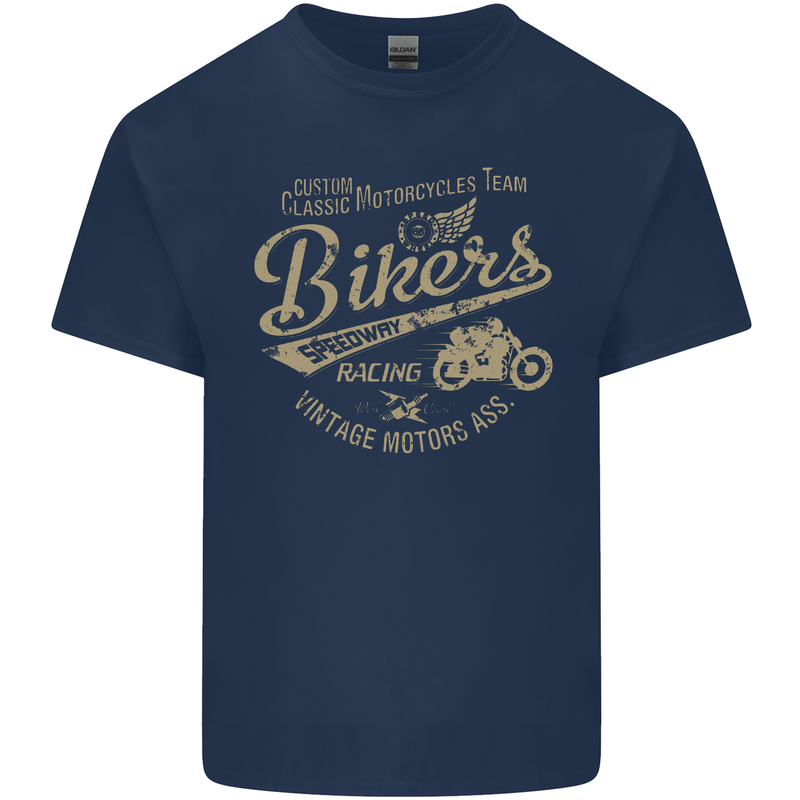 Bikers Speedway Racing Kids T-Shirt Childrens Navy Blue