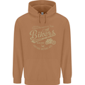 Bikers Speedway Racing Mens 80% Cotton Hoodie Caramel Latte