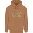 Bikers Speedway Racing Mens 80% Cotton Hoodie Caramel Latte