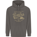 Bikers Speedway Racing Mens 80% Cotton Hoodie Charcoal