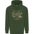 Bikers Speedway Racing Mens 80% Cotton Hoodie Forest Green