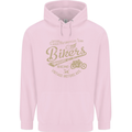 Bikers Speedway Racing Mens 80% Cotton Hoodie Light Pink