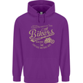 Bikers Speedway Racing Mens 80% Cotton Hoodie Purple