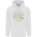 Bikers Speedway Racing Mens 80% Cotton Hoodie White