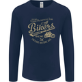 Bikers Speedway Racing Mens Long Sleeve T-Shirt Navy Blue