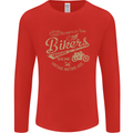 Bikers Speedway Racing Mens Long Sleeve T-Shirt Red
