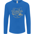 Bikers Speedway Racing Mens Long Sleeve T-Shirt Royal Blue