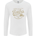 Bikers Speedway Racing Mens Long Sleeve T-Shirt White