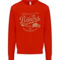 Bikers Speedway Racing Mens Sweatshirt Jumper Bright Red