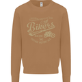 Bikers Speedway Racing Mens Sweatshirt Jumper Caramel Latte