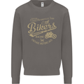 Bikers Speedway Racing Mens Sweatshirt Jumper Charcoal