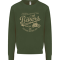 Bikers Speedway Racing Mens Sweatshirt Jumper Forest Green
