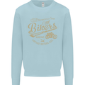 Bikers Speedway Racing Mens Sweatshirt Jumper Light Blue