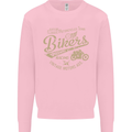 Bikers Speedway Racing Mens Sweatshirt Jumper Light Pink