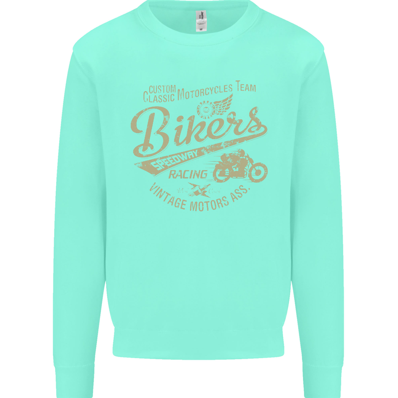 Bikers Speedway Racing Mens Sweatshirt Jumper Peppermint