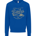 Bikers Speedway Racing Mens Sweatshirt Jumper Royal Blue