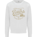 Bikers Speedway Racing Mens Sweatshirt Jumper White