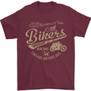 Bikers Speedway Racing Mens T-Shirt Cotton Gildan Maroon