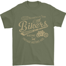 Bikers Speedway Racing Mens T-Shirt Cotton Gildan Military Green