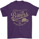 Bikers Speedway Racing Mens T-Shirt Cotton Gildan Purple