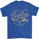 Bikers Speedway Racing Mens T-Shirt Cotton Gildan Royal Blue