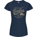 Bikers Speedway Racing Womens Petite Cut T-Shirt Navy Blue