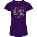 Bikers Speedway Racing Womens Petite Cut T-Shirt Purple