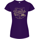 Bikers Speedway Racing Womens Petite Cut T-Shirt Purple