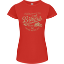 Bikers Speedway Racing Womens Petite Cut T-Shirt Red