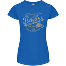 Bikers Speedway Racing Womens Petite Cut T-Shirt Royal Blue