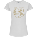 Bikers Speedway Racing Womens Petite Cut T-Shirt White