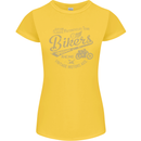 Bikers Speedway Racing Womens Petite Cut T-Shirt Yellow