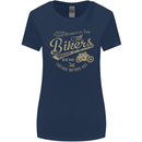 Bikers Speedway Racing Womens Wider Cut T-Shirt Navy Blue