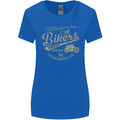 Bikers Speedway Racing Womens Wider Cut T-Shirt Royal Blue