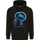Bikes on the Brain Funny Motorbike Biker Mens 80% Cotton Hoodie Black