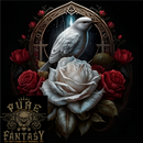 A Bird and Rose in Front of a Gothic Mirror Mens Light Cotton T-Shirt