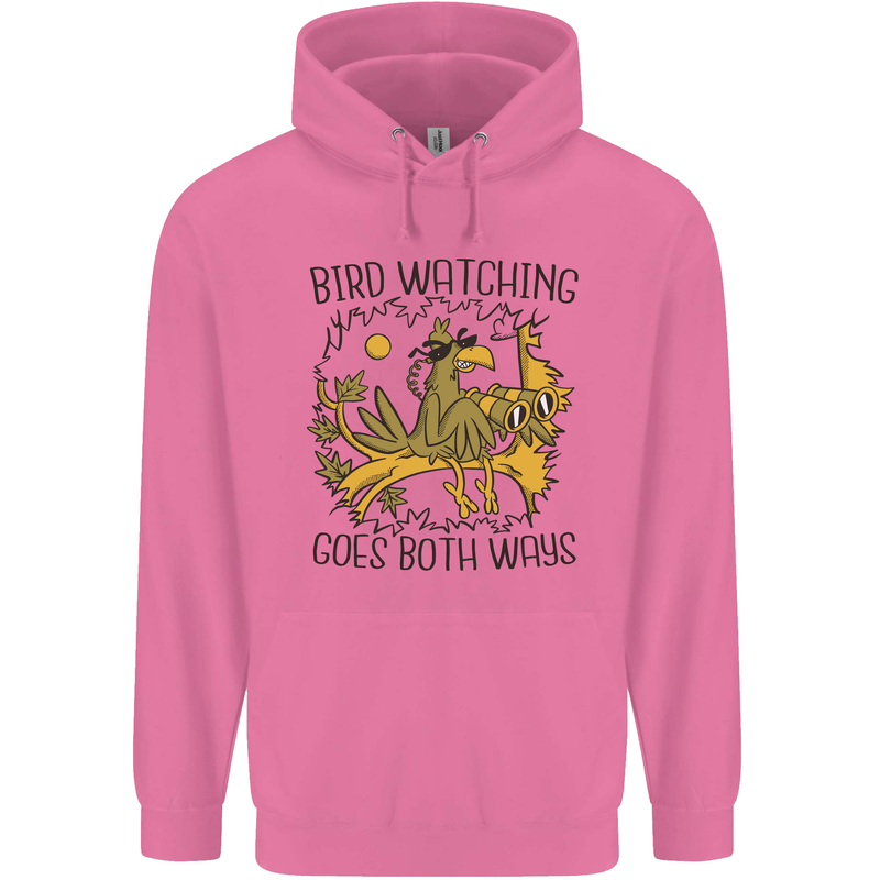 Bird Watching Goes Both Ways Funny Childrens Kids Hoodie Azalea