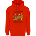 Bird Watching Goes Both Ways Funny Childrens Kids Hoodie Bright Red