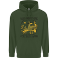 Bird Watching Goes Both Ways Funny Childrens Kids Hoodie Forest Green