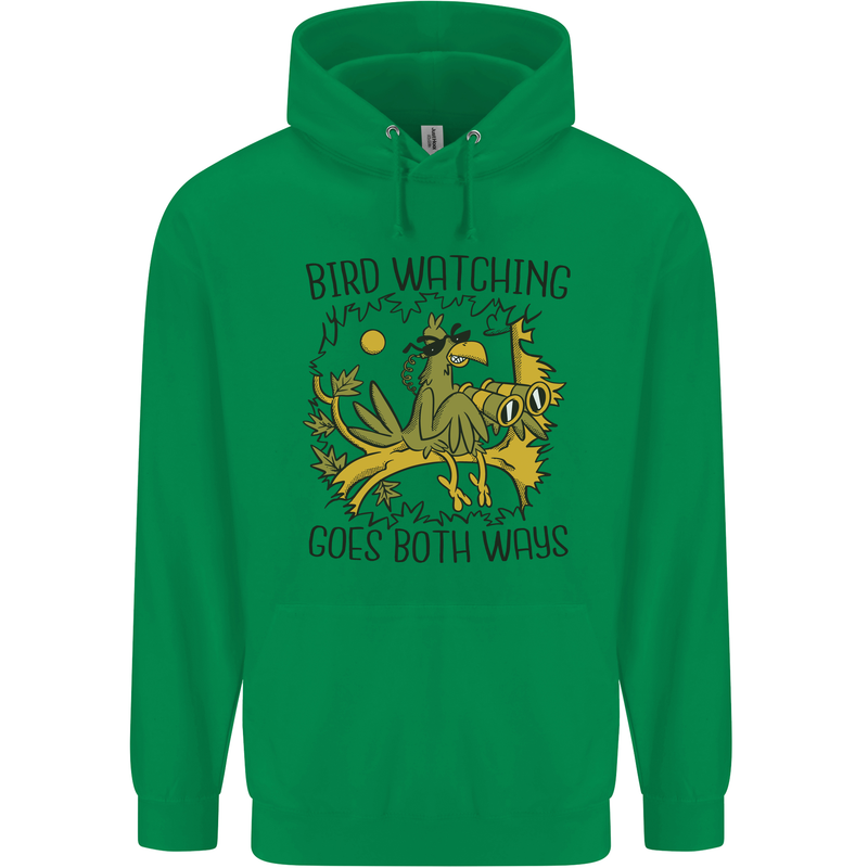 Bird Watching Goes Both Ways Funny Childrens Kids Hoodie Irish Green