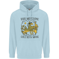Bird Watching Goes Both Ways Funny Childrens Kids Hoodie Light Blue