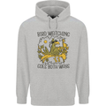Bird Watching Goes Both Ways Funny Childrens Kids Hoodie Sports Grey