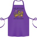Bird Watching Goes Both Ways Funny Cotton Apron 100% Organic Purple