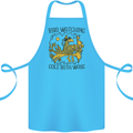 Bird Watching Goes Both Ways Funny Cotton Apron 100% Organic Turquoise