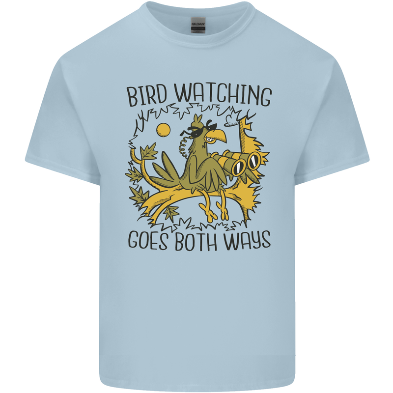 Bird Watching Goes Both Ways Funny Kids T-Shirt Childrens Light Blue