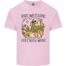 Bird Watching Goes Both Ways Funny Kids T-Shirt Childrens Light Pink