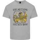 Bird Watching Goes Both Ways Funny Kids T-Shirt Childrens Sports Grey